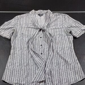 The Limited Black and White Striped Button Down Shirt